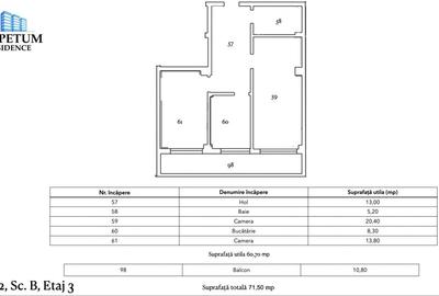 Tomis Nord -Vanzare apartament decomandat cu 2 camere,  bloc nou. - 4