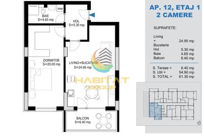 Pallady 2 camere tip studio 61 mp la 15 min. metrou N.Teclu - 2