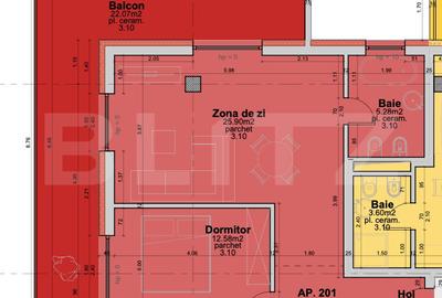 Apartament cu 2 camere semidecomandat în Central