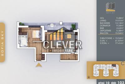 Apartament cu 2 camere semidecomandat în Theodor Pallady