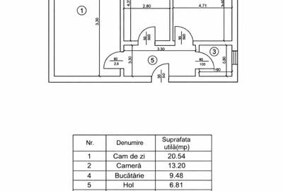 Renovat:2 camere decomandat,58mp,Pacurari- Esplanada Mimoza cod 161468 - 3