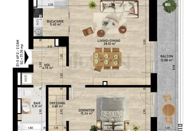 REA1026796 Apartament 2 camere I Gemina by the lake - 3