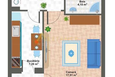 Garsoniera 36 mp, acces rapid la metrou Aparatorii Patriei - 1
