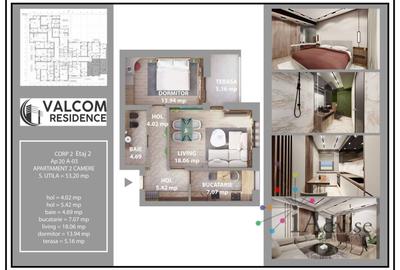Valcom Residence Bartolomeu, 2 camere, terasa 6.52 mp, Comision 0% - 7
