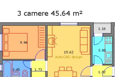 Apartament 3 camere 46 mp Ferentari - Bloc reabilitat - 13