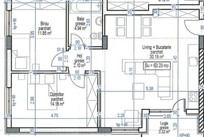 Apartament finisat, 3 camere, semidecomandat, parcare, Floresti - 1