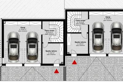 Duplex semifinisat 4 camere, 2 garaje,161 mp,teren liber 280 mp, Tauti - 3