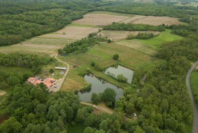 Vanzare Cabana rustica 8 camere, 2 lacuri, 50 ha Teren extravilan comasat Arad