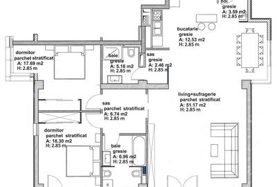 Apartament cu 3 camere de inchiriat-vedere spre Bega - 14