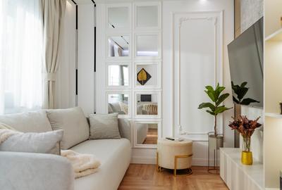 Decebal-3/4-renovata integral lux, mobilata + utilata modern, TV, 135000€ - 2