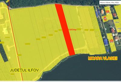 Teren de vânzare cu acces direct la lac, între pădure și apă – Moara Vlăsiei - 1