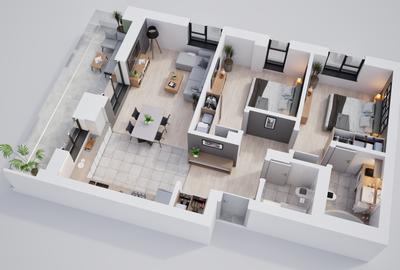Apartament 3 camere, ansamblu privat cu parc - 10