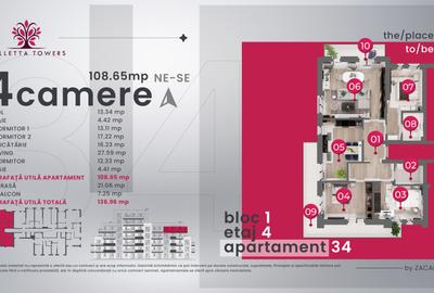 4 camere / 136mp utili /Valletta Towers / Craiova - 2