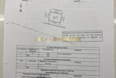 Teren Construcții intravilan de 400 mp, în Theodor Pallady