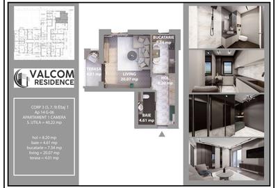Valcom Residence Bartolomeu, Garsoniera, terasa 4.01, Comision 0% - 5