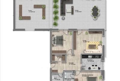 Apartament cu 3 camere decomandat, mobilat în Sisești