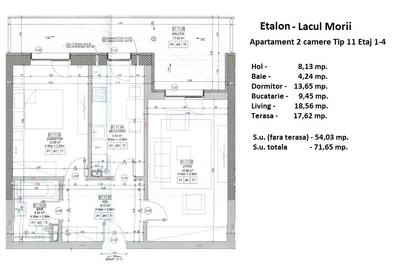 Ultimele Apartamente cu 2 camere,centrala proprie,zona Lacul Morii,TVA inclus - 50