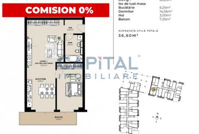 Apartament 2 camere Marasti cu parcare subterana - 1