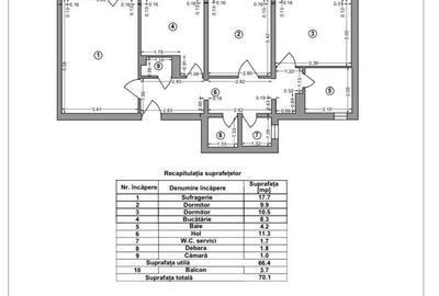 Tineretului - Piata Norilor - Apartament 3 camere , 2 bai - 8