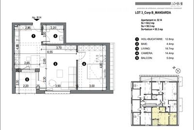 Apartamente 1-2 sau mansarda, suprafete 40-60mp, Complex rezidential Comision 0 - 17