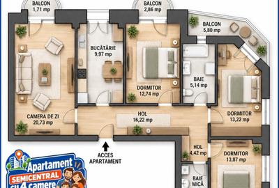 De vânzare: Apartament 4 camere | Calea Călărașilor - Sector 3 - 14