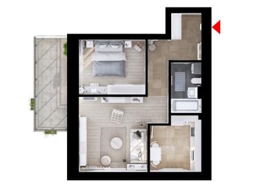 Apartament 2 camere | HILS Republica - 4