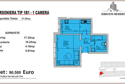 Garsoniera TIP 1B1 in complex Izbiceni Residence - 2