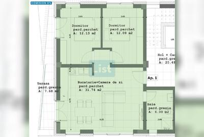 Apartament cu 3 camere decomandat în Republicii