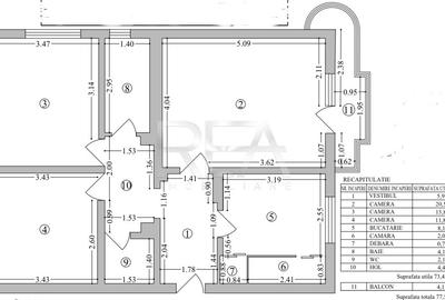 3 Camere- Decomandat-77,5MP- Calea 13 Septembrie/Prosper Mall - 17