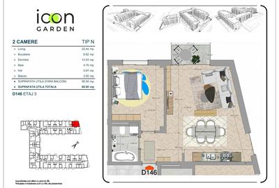 Apartament 2 camere, ansamblu finalizat. Gata de predare - 6