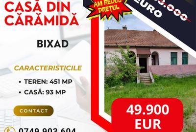 Casă individuală cu 3 camere în Bixad
