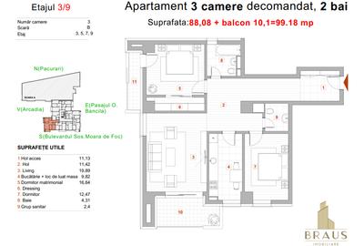 UNIC ultimul model 3camere 99mp - Eleganță fără compromis în inima Iașului - 3