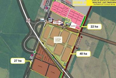 Teren Industrial Arad. Autostrada A1, Centura noua Arad Sud Est, DN69 - 2
