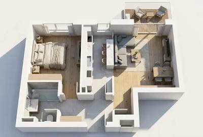 2 Camere Finisat LUX | NuscoCity Faza 2 |Aviatiei - Pipera | Finalizat - 14
