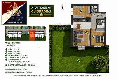 Apartament cu 3 camere decomandat în Păcii