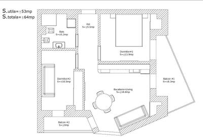 Apartament modern, 3 camere, 53 mp, etaj intermediar, parcare,Zona Mihai Romanul - 8