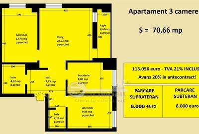 Apartament 3 camere Cug Valea Adanca, bloc nou, cartier rezidential - 2