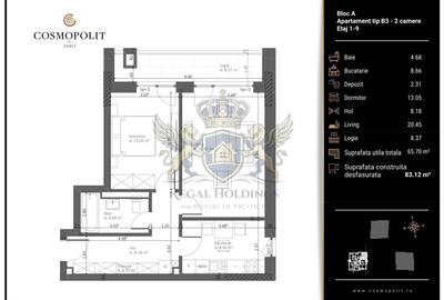Apartament Modern, 2 Camere 66 Mp, Categorie Lux, Racadau - Brasov - 1