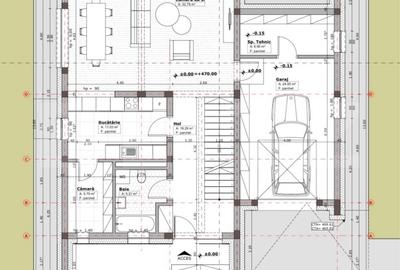 Casa premium semifinisata cu geam panoramic, garaj si teren 786mp - 2