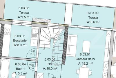 Apartament 2 camere 2 Bai, 2 Nivele, 71 mp, Terasa 16 mp, Imobil Nou - 2