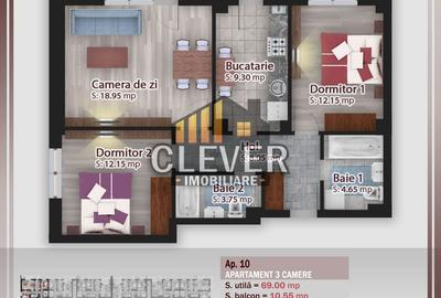 Apartament cu 3 camere decomandat în Theodor Pallady