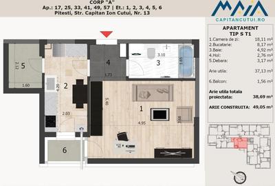Studio Central, Pitesti Nord, langa Padure, Finisaje premium - 3