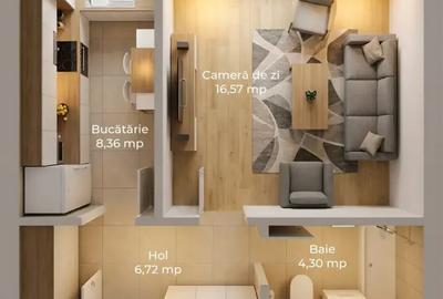 Garsonieră decomandată în Avantgarden