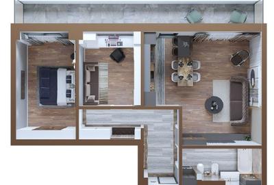 Apartament cu 3 camere decomandat în Copou