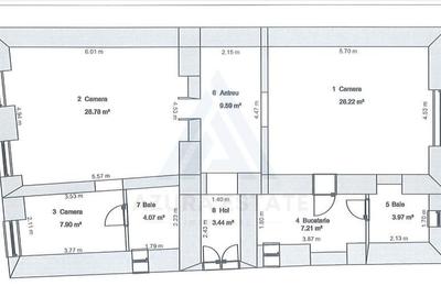 Apartament ultracentral 3 camere 91 mp utili 2 bai pe Mitropoliei - 11