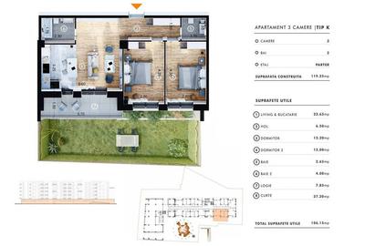 Apartament 3 camere și grădină - ansamblul Ghica Apartments - 7