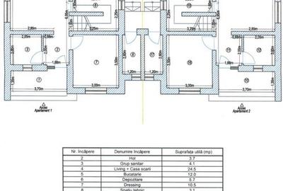 Duplex despartit prin spatiu tehnic - 5