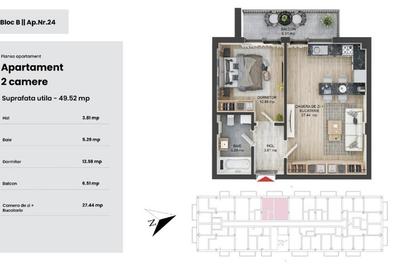 Apartament 2 Camere  l Tractorul l Bloc Nou - 2