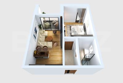 Apartament cu 2 camere semidecomandat în Cetate