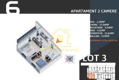 Apart.FINALIZAT bloc nou-2 Camere-60mp-bloc Premium-BONUS loc parcare Demisol - 1